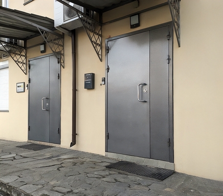 Серые порошковые двери